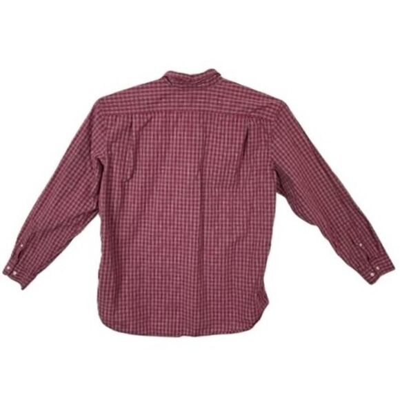 Eddie Bauer Men’s XL Red & Black Plaid Button-Down Long Sleeve Shirt - Picture 3 of 8